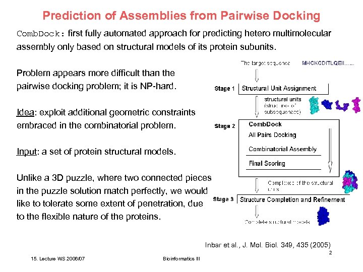 Prediction of Assemblies from Pairwise Docking Comb. Dock: first fully automated approach for predicting