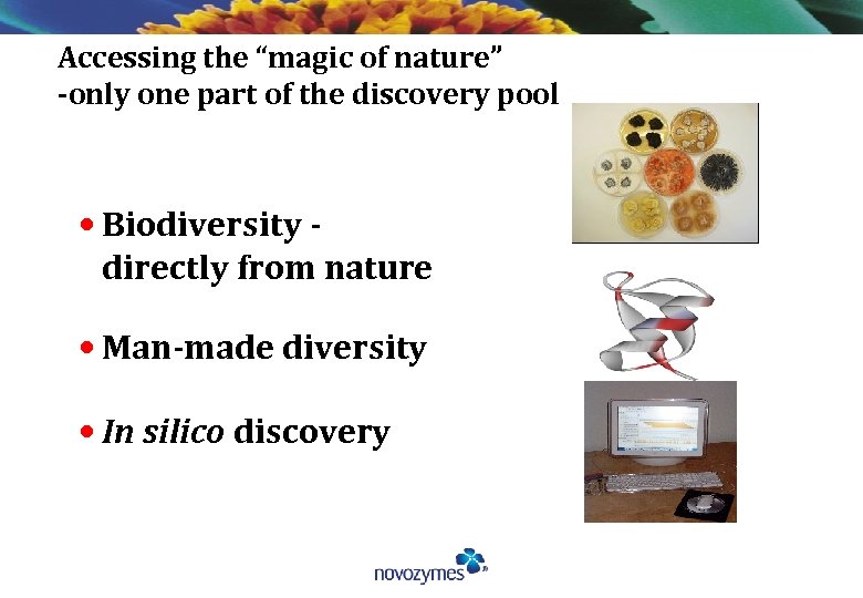 Accessing the “magic of nature” -only one part of the discovery pool • Biodiversity