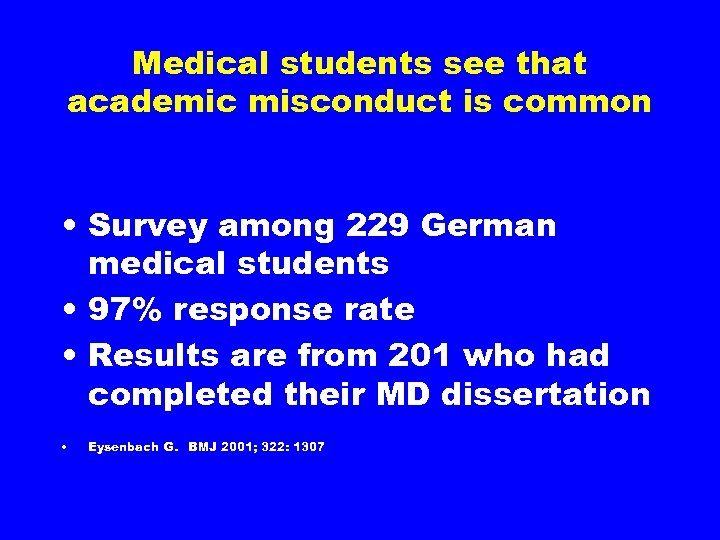 Medical students see that academic misconduct is common • Survey among 229 German medical
