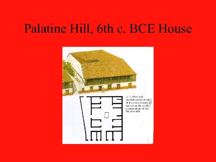 Palatine Hill, 6 th c. BCE House 
