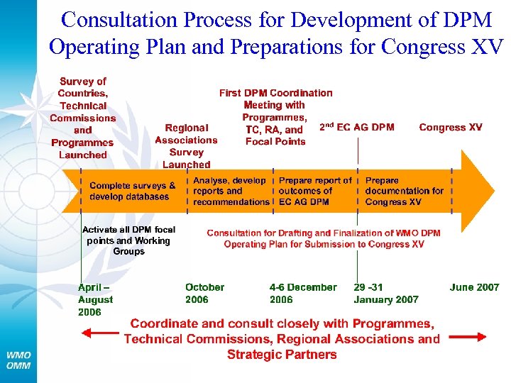 Consultation Process for Development of DPM Operating Plan and Preparations for Congress XV 