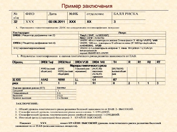 Пример заключения 