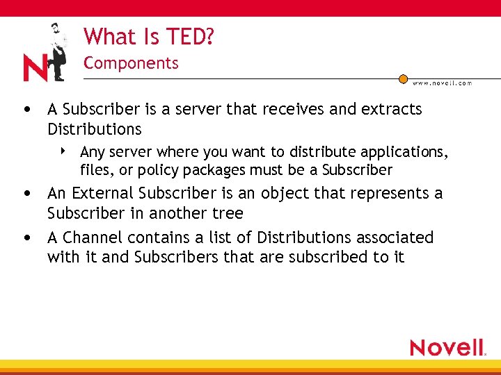 What Is TED? Components • A Subscriber is a server that receives and extracts