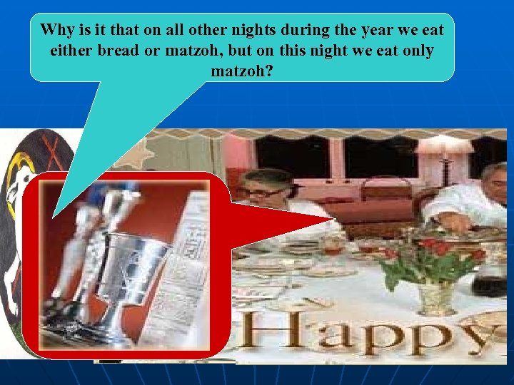 Why is it that on all other nights during the year we eat either