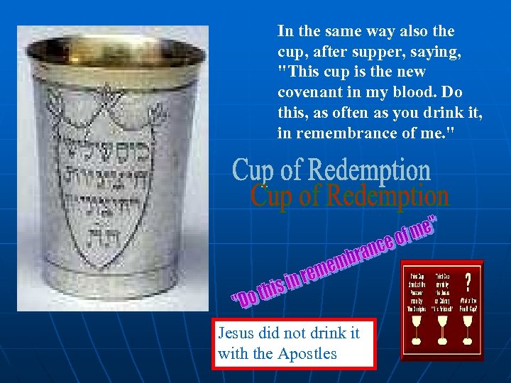 In the same way also the cup, after supper, saying, 