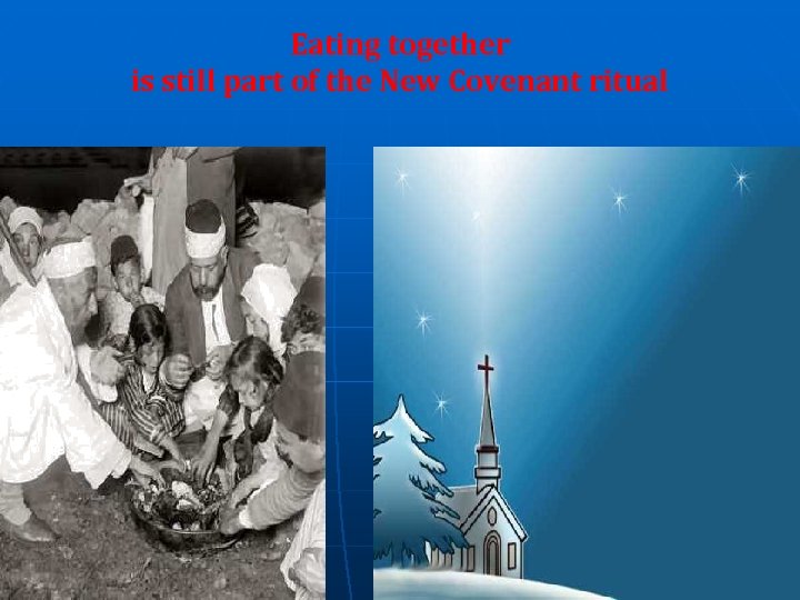 Eating together is still part of the New Covenant ritual 