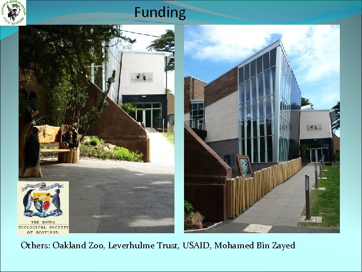 Funding Others: Oakland Zoo, Leverhulme Trust, USAID, Mohamed Bin Zayed 