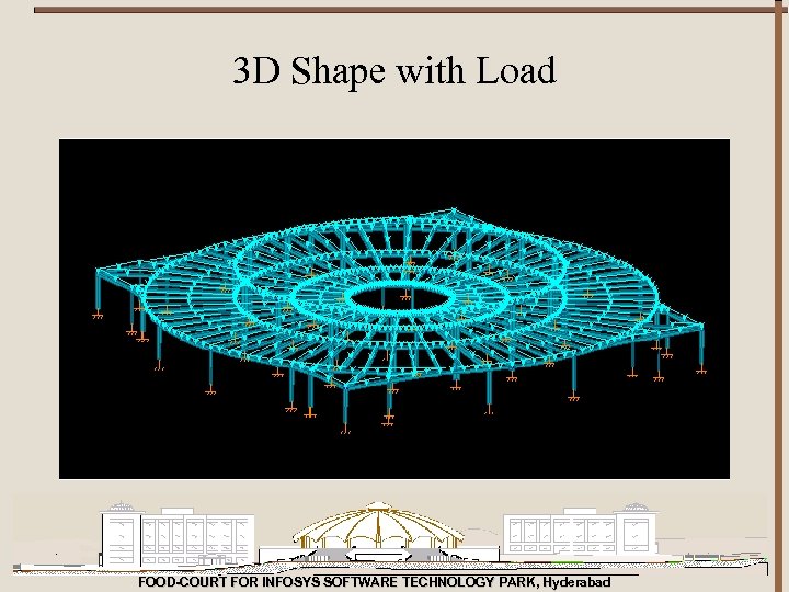 3 D Shape with Load FOOD-COURT FOR INFOSYS SOFTWARE TECHNOLOGY PARK, Hyderabad 
