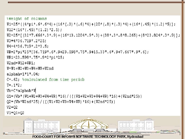 FOOD-COURT FOR INFOSYS SOFTWARE TECHNOLOGY PARK, Hyderabad 
