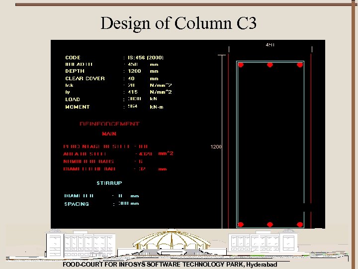 Design of Column C 3 FOOD-COURT FOR INFOSYS SOFTWARE TECHNOLOGY PARK, Hyderabad 