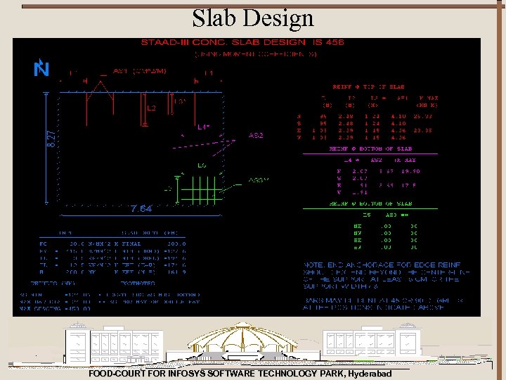 Slab Design FOOD-COURT FOR INFOSYS SOFTWARE TECHNOLOGY PARK, Hyderabad 