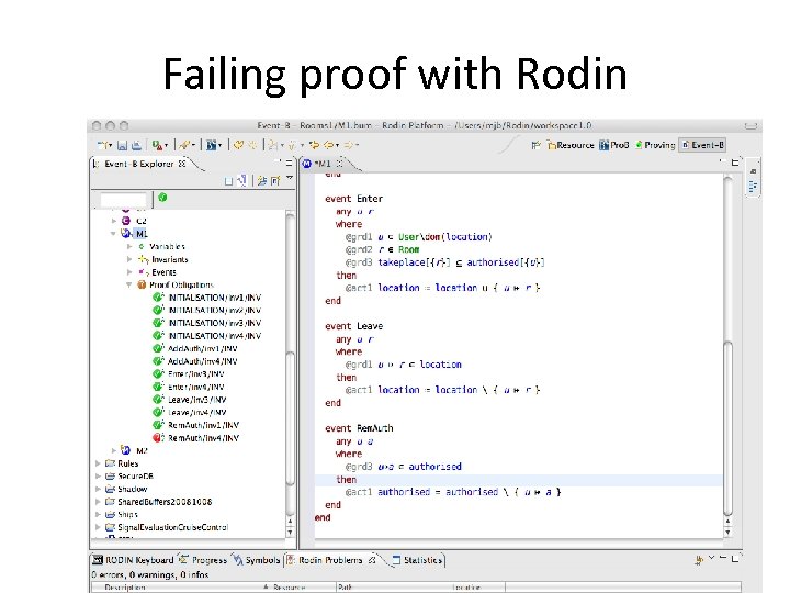 Failing proof with Rodin 