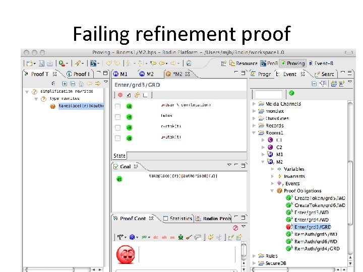 Failing refinement proof 