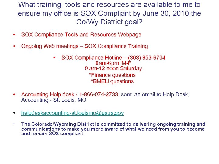 What training, tools and resources are available to me to ensure my office is