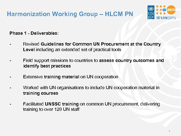 Harmonization Working Group – HLCM PN Phase 1 - Deliverables: - Revised Guidelines for