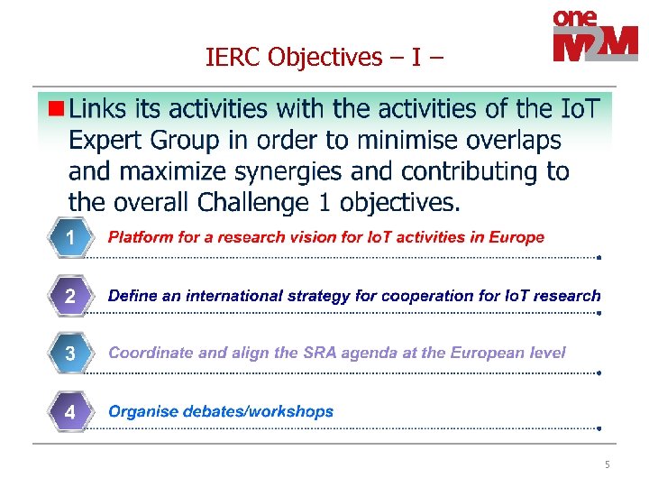 IERC Objectives – I – 5 