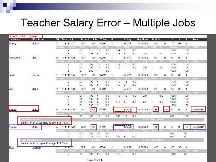 Teacher Salary Error – Multiple Jobs 