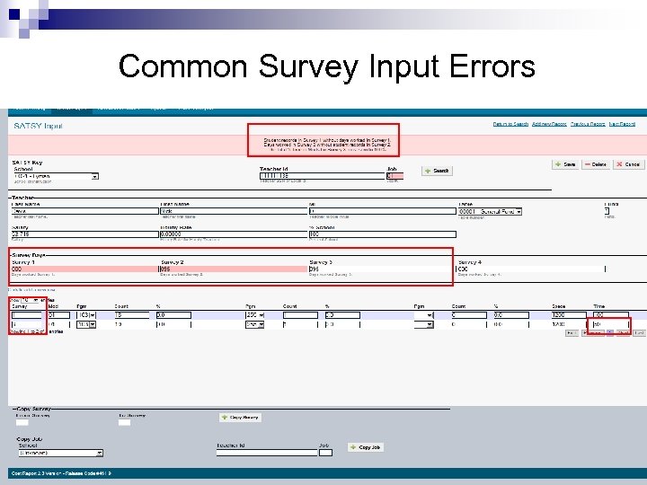 Common Survey Input Errors 