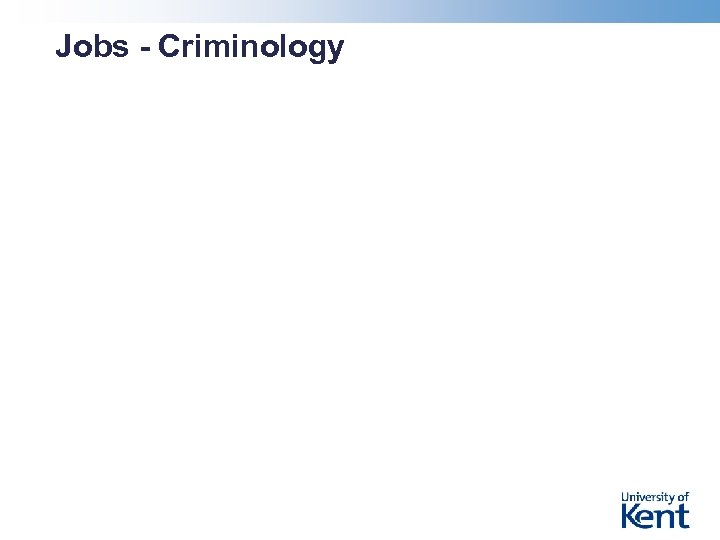 Jobs - Criminology 