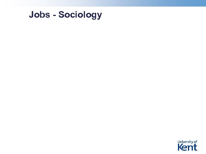 Jobs - Sociology 