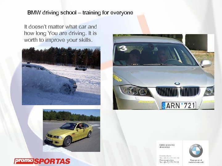 BMW driving school – training for everyone It doesn’t matter what car and how