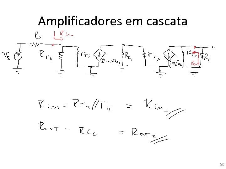 Amplificadores em cascata 38 