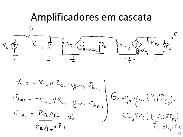 Amplificadores em cascata 39 
