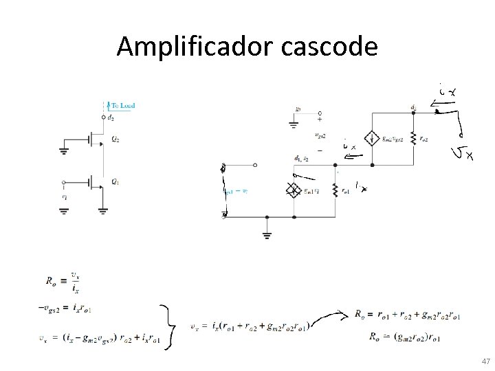 Amplificador cascode 47 