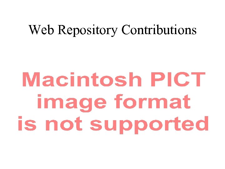 Web Repository Contributions 
