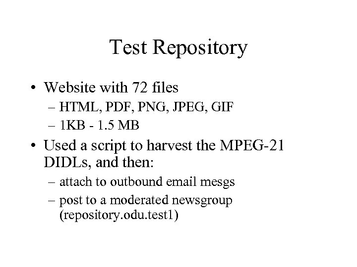 Test Repository • Website with 72 files – HTML, PDF, PNG, JPEG, GIF –