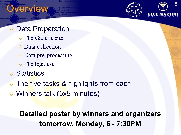 5 Overview ò Data Preparation ò ò ò ò The Gazelle site Data collection