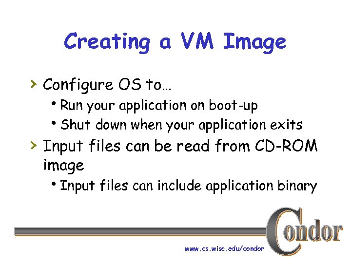 Creating a VM Image › Configure OS to… h. Run your application on boot-up