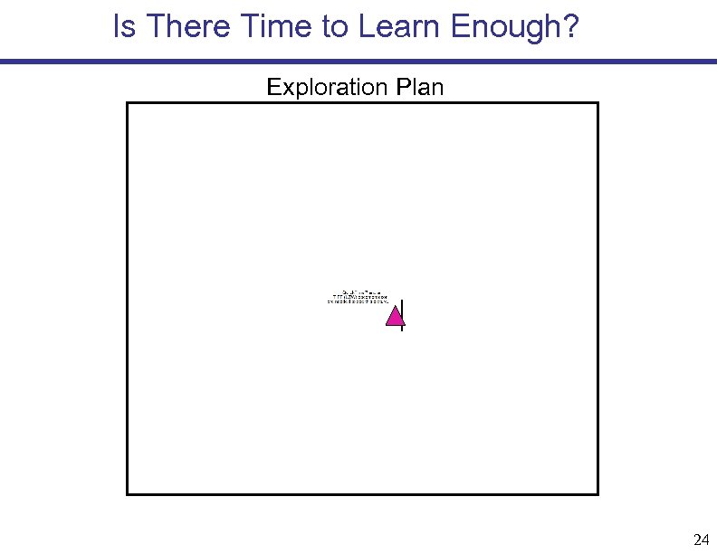 Is There Time to Learn Enough? Exploration Plan 24 