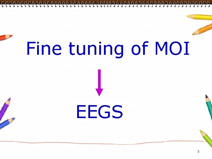 Fine tuning of MOI EEGS 3 