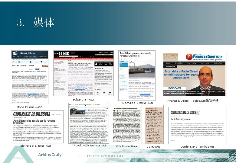 3. 媒体 Borsa Italiana - ASO Sole 24 Ore – ASO Giornale di Brescia
