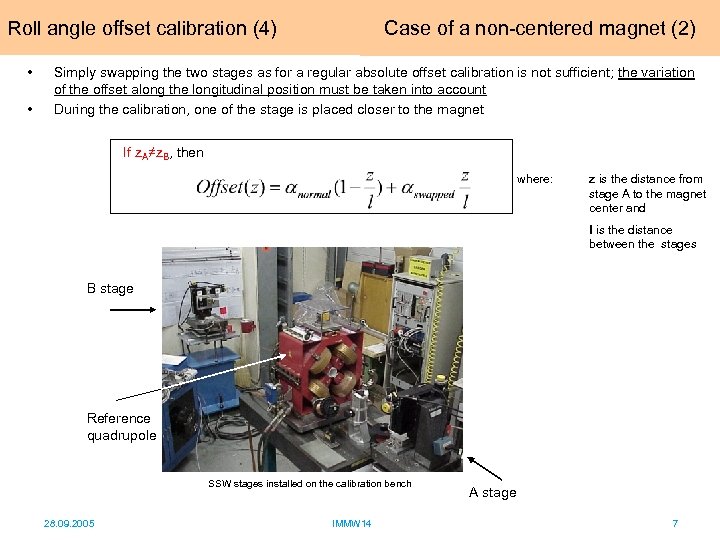 Roll angle offset calibration (4) • • Case of a non-centered magnet (2) Simply