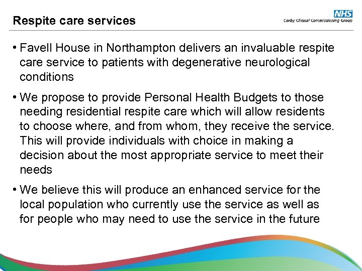 Respite care services • Favell House in Northampton delivers an invaluable respite care service