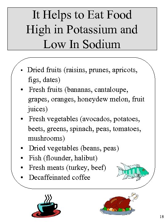 It Helps to Eat Food High in Potassium and Low In Sodium • Dried