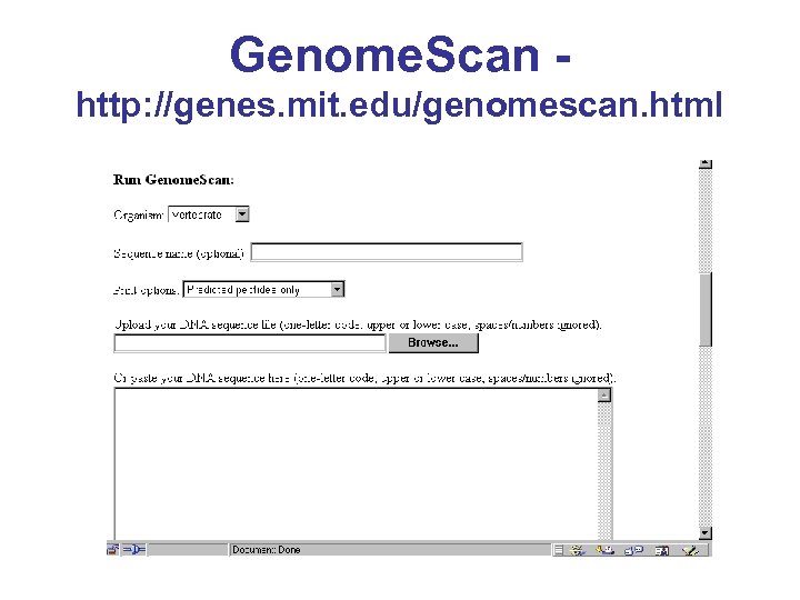 Genome. Scan http: //genes. mit. edu/genomescan. html 