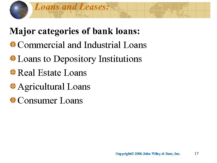 Loans and Leases: Major categories of bank loans: Commercial and Industrial Loans to Depository