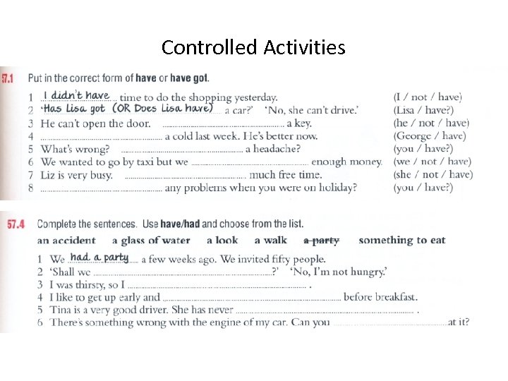 Controlled Activities 