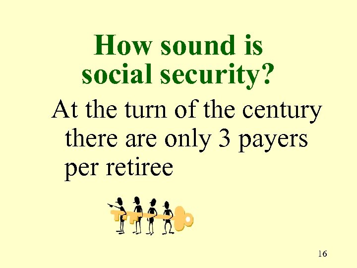 How sound is social security? At the turn of the century there are only