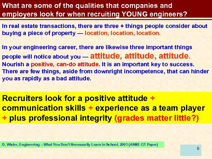 What are some of the qualities that companies and employers look for when recruiting