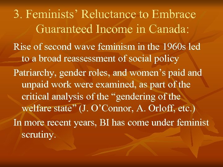 3. Feminists’ Reluctance to Embrace Guaranteed Income in Canada: Rise of second wave feminism