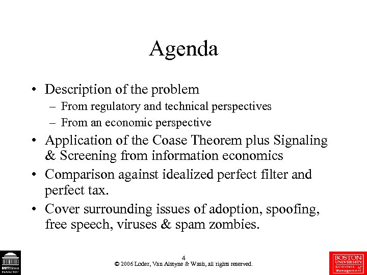 Agenda • Description of the problem – From regulatory and technical perspectives – From