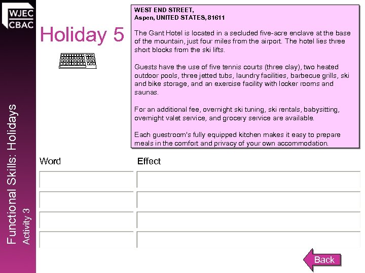 WEST END STREET, Aspen, UNITED STATES, 81611 Holiday 5 The Gant Hotel is located