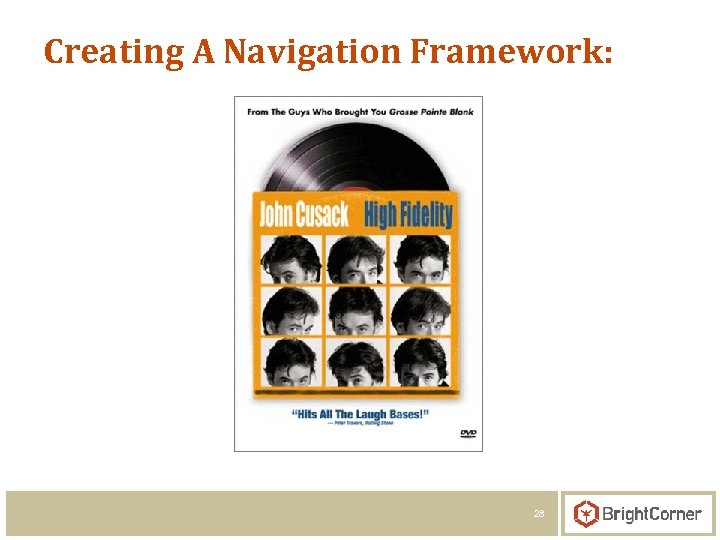 Creating A Navigation Framework: 28 