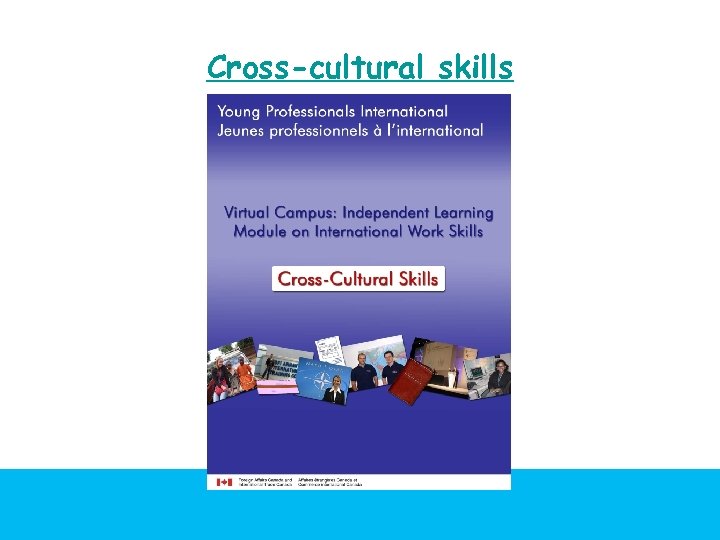 Cross-cultural skills 