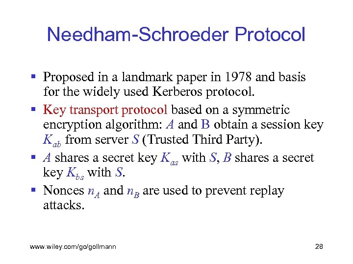Needham-Schroeder Protocol § Proposed in a landmark paper in 1978 and basis for the