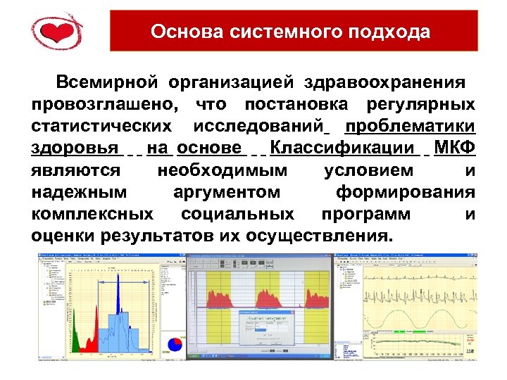 Основа системного подхода Всемирной организацией здравоохранения провозглашено, что постановка регулярных статистических исследований проблематики здоровья